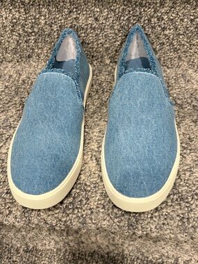 Vince Casual Denim Slip-On Sneakers - Light Blue